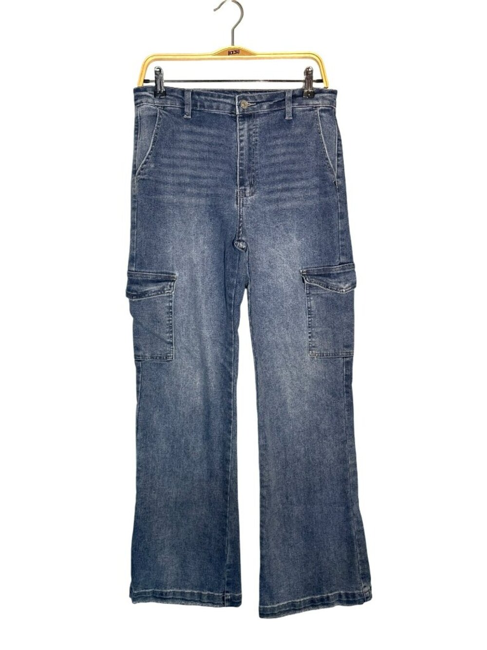 KanCan Aspen High-Rise Wide Flare Cargo Jeans Size 28